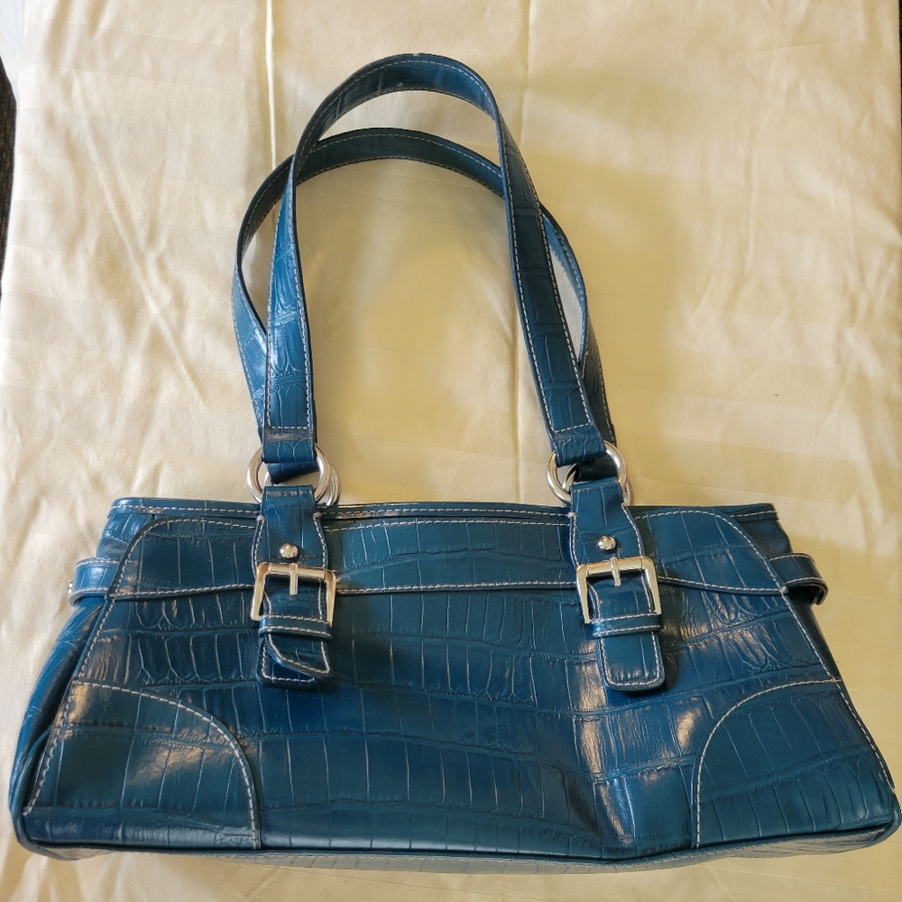 East 5th Crocodile Embossed Faux leather purse